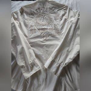 Harley Davidson Ladies Button Up Blouse.  Size XL. Long Adjustable Sleeves.